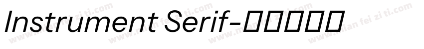 Instrument Serif字体转换